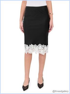 Lioness Anchored Midi Skirt Lightweight Charmeuse Wear to Work